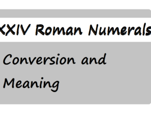 xxiv roman numerals
