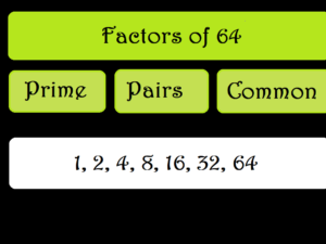 factors of 64