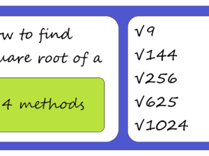 how to find square roots of a number